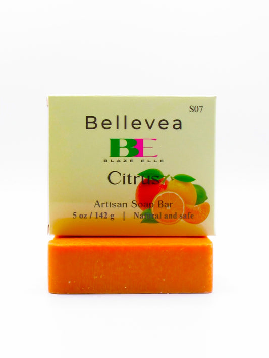 5oz Bellevea Artisan Soap Bar, Citrus