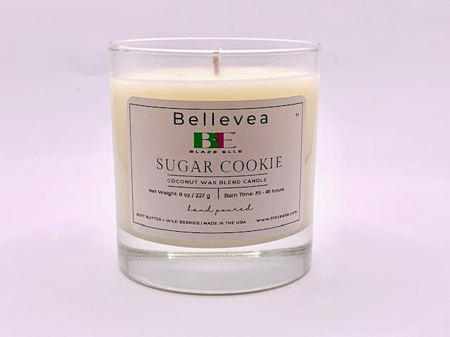 8oz Bellevea Sugar Cookie, the scents of sugar cookie, gingerbread and vanilla