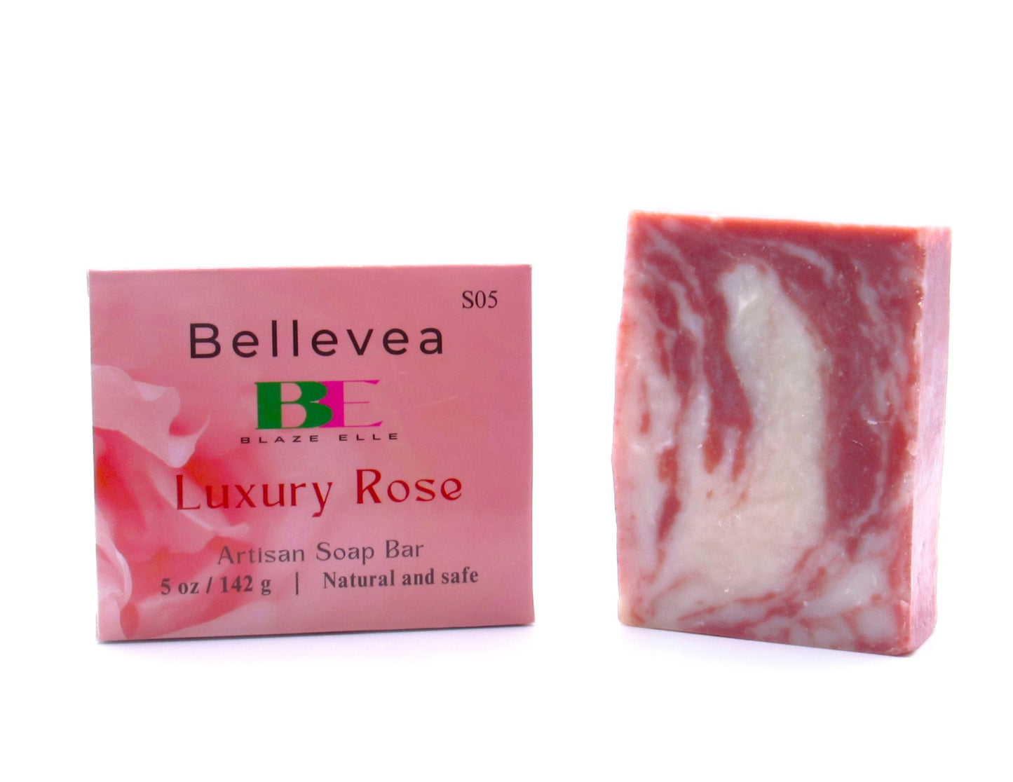 5oz Bellevea Artisan Soap Bar, Luxury Rose