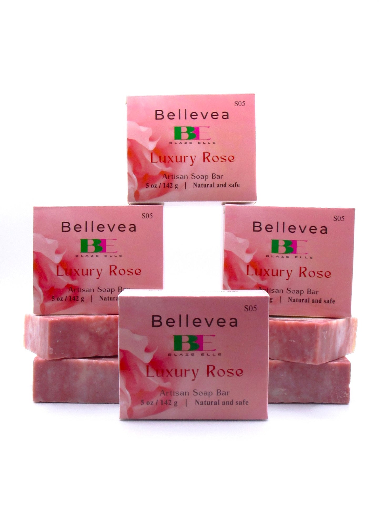 5oz Bellevea Artisan Soap Bar, Luxury Rose