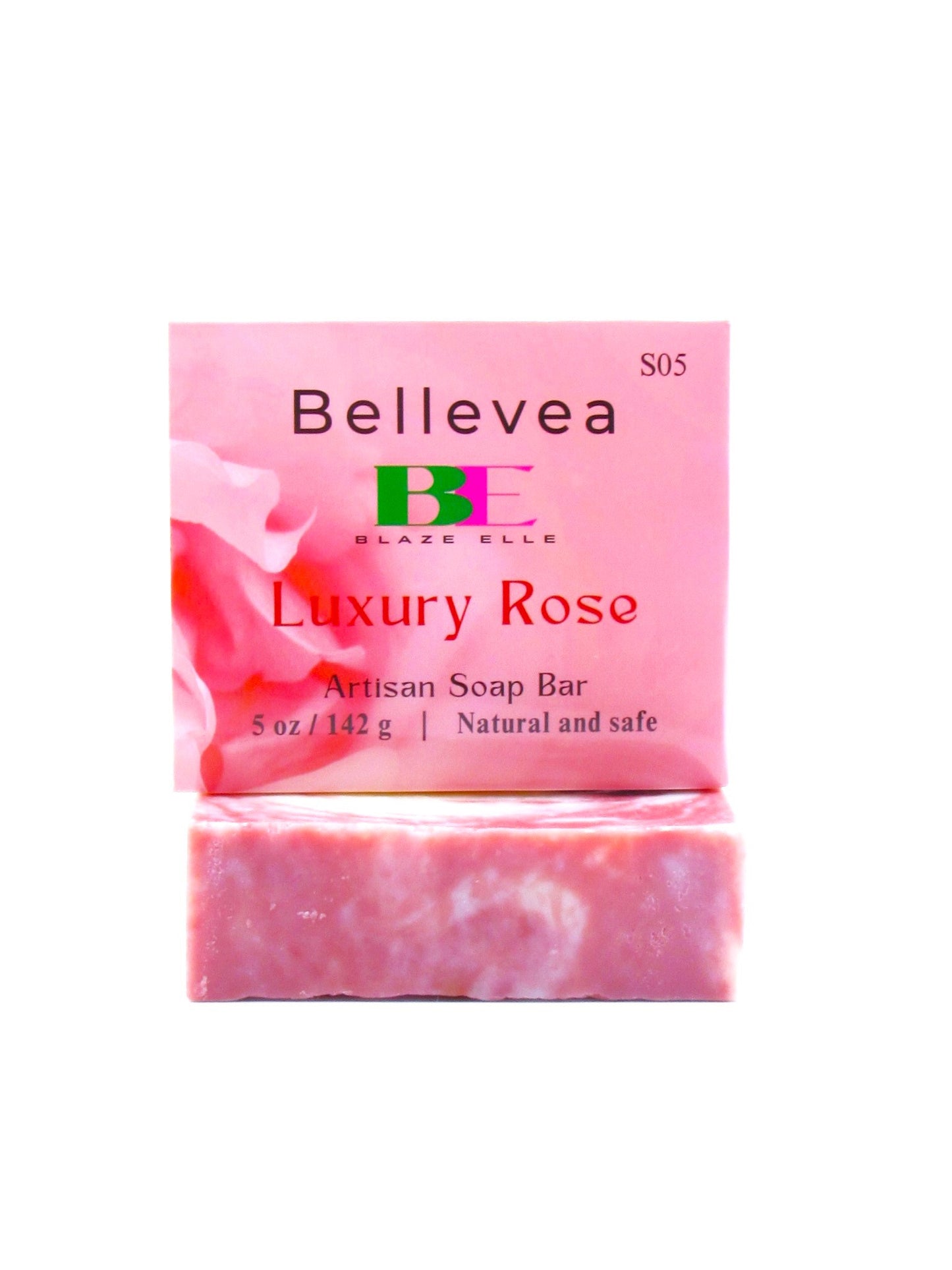 5oz Bellevea Artisan Soap Bar, Luxury Rose